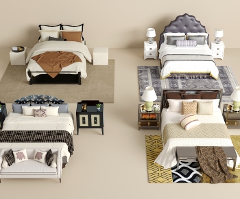 New Chinese Style Double Bed-ID:233906034