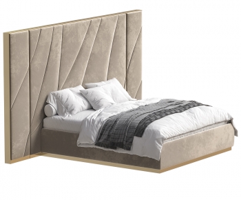 Modern Double Bed-ID:663197041