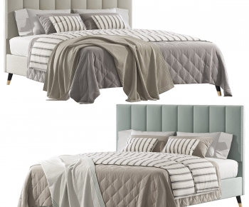 Modern Double Bed-ID:777425058