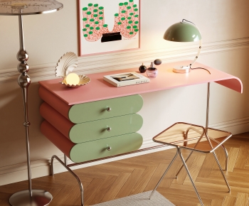 Modern Computer Desk And Chair-ID:588054901