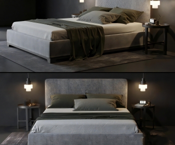 Modern Double Bed-ID:966360093
