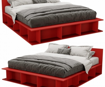 Modern Double Bed-ID:873568066