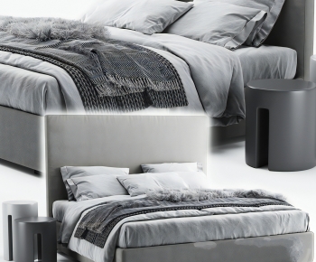 Modern Double Bed-ID:681186914