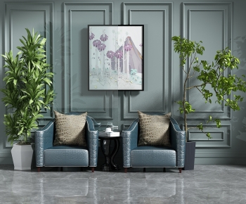 Simple European Style Single Sofa-ID:633991007