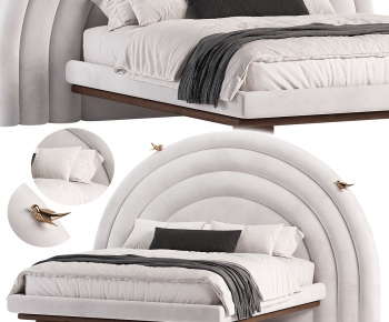 Modern Double Bed-ID:801327944
