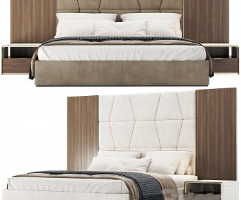 Modern Double Bed-ID:649744033
