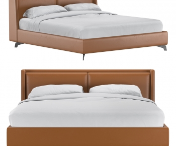Modern Nordic Style Double Bed-ID:740340953