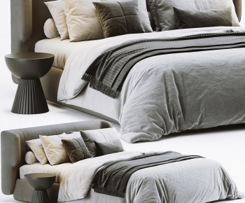 Modern Double Bed-ID:207598928