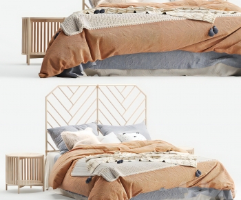 Modern Double Bed-ID:460298069