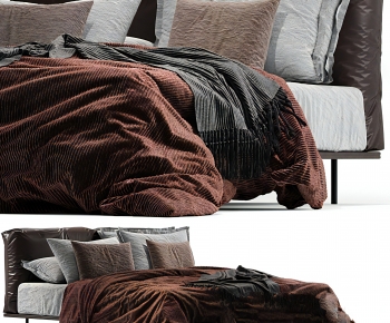 Modern Double Bed-ID:717449901