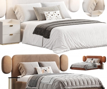 Modern Double Bed-ID:908525941