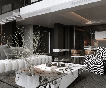 Modern A Living Room-ID:989970928