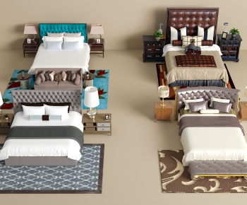 Simple European Style Double Bed-ID:179121979