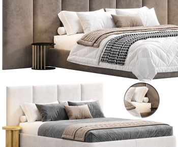 Modern Double Bed-ID:132646083