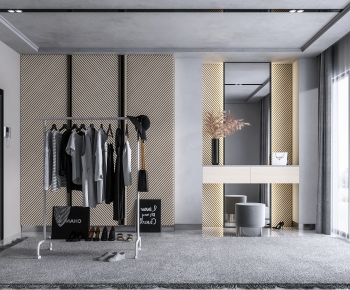 Modern Clothes Storage Area-ID:693173896