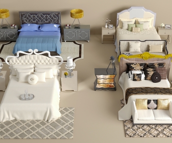 European Style Double Bed-ID:659979102