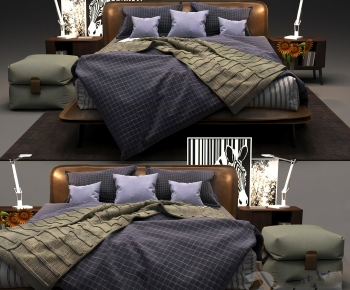 Modern Double Bed-ID:762229066
