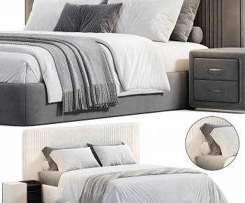 Modern Double Bed-ID:437249909