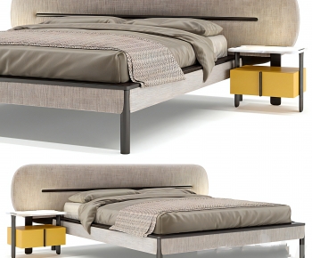Modern Double Bed-ID:736952079