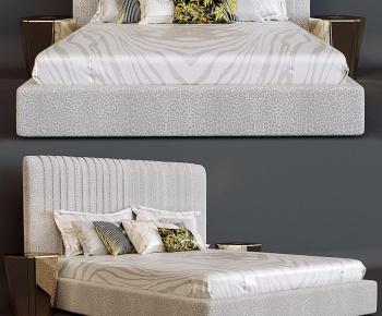 Modern Double Bed-ID:678792003