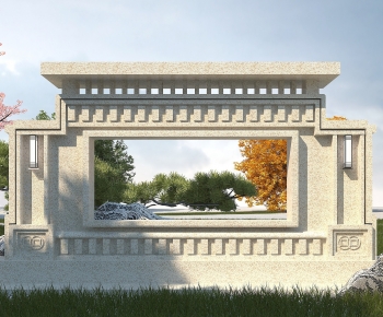 Chinese Style Landscape Wall-ID:901176939