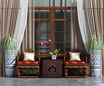 Chinese Style Lounge Chair-ID:428989898