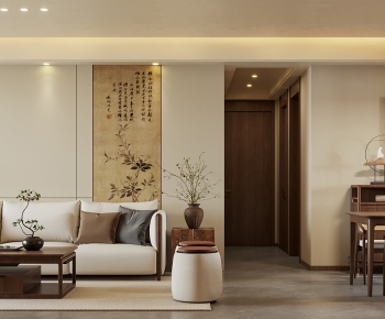 New Chinese Style A Living Room-ID:160319886