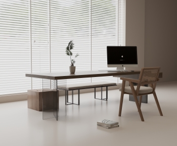 Modern Computer Desk And Chair-ID:945197117