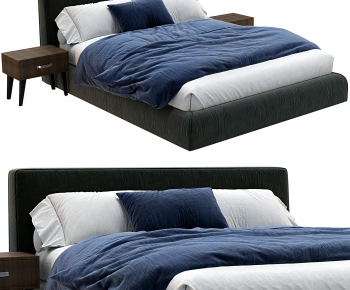 Modern Double Bed-ID:913985976