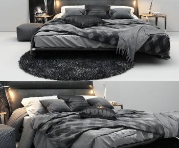 Modern Double Bed-ID:304406881