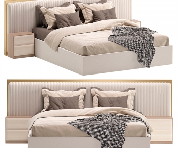 Modern Double Bed-ID:875499218
