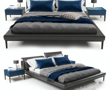 Modern Double Bed-ID:565500028