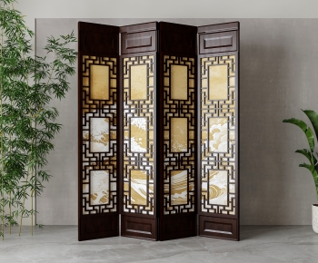 New Chinese Style Wooden Screen Partition-ID:689073097
