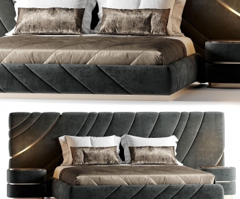 Modern Double Bed-ID:242441897