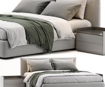 Modern Double Bed-ID:340708979