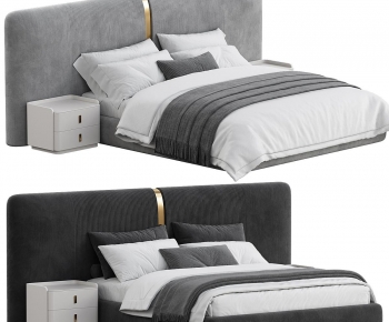 Modern Double Bed-ID:832190047