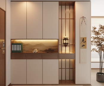New Chinese Style Shoe Cabinet-ID:869555951