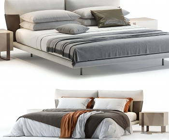 Modern Double Bed-ID:959019748