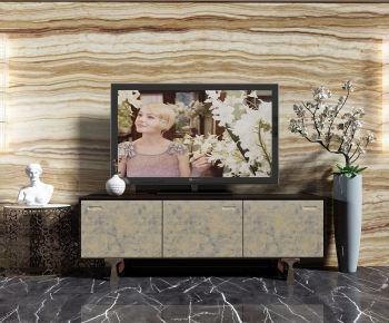 Simple European Style TV Cabinet-ID:574579955