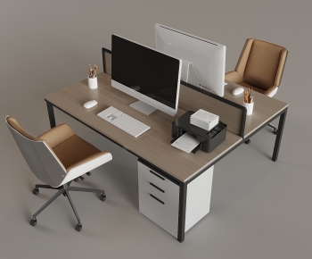 Modern Office Desk And Chair-ID:225722075