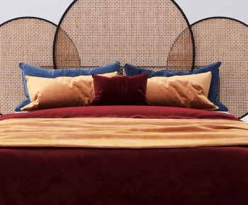 Modern Double Bed-ID:618752005