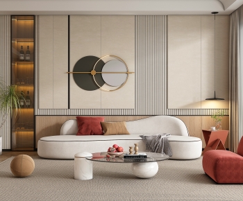 Modern Curved Sofa-ID:690248012