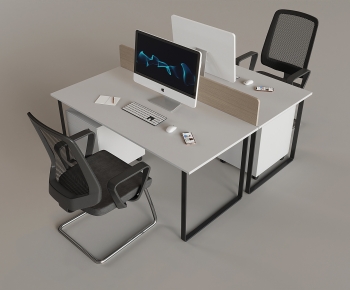 Modern Office Desk And Chair-ID:436852935