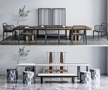 New Chinese Style Tea Tables And Chairs-ID:268069034