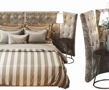 Simple European Style Double Bed-ID:393816953