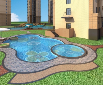 Modern Swimming Pool-ID:466665031