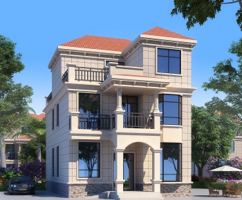 Simple European Style Detached Villa-ID:503410105
