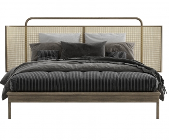 Modern Double Bed-ID:339660628