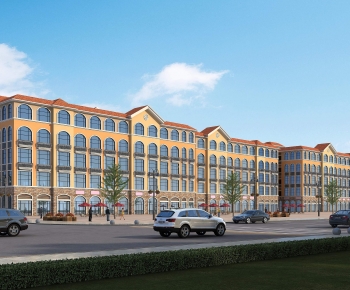 Simple European Style Commercial Street-ID:803620838