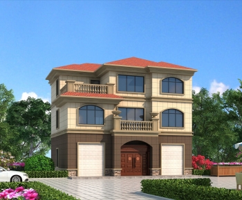 Simple European Style Detached Villa-ID:708693982